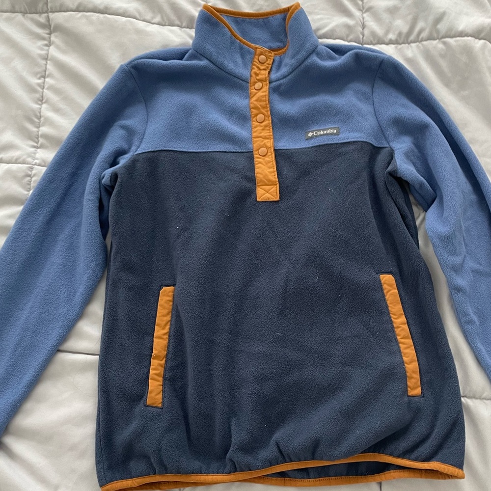 Columbia 3/4 Button Fleece Sweater  - Women L